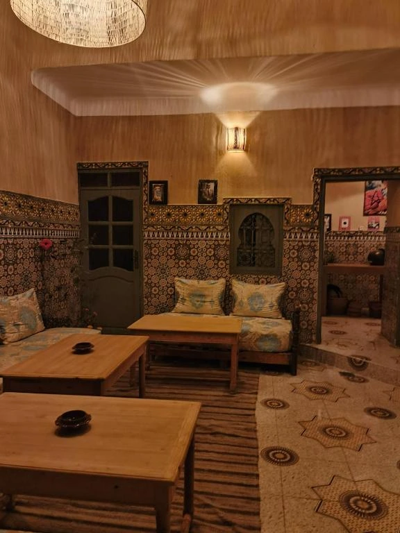 Lounge area at Medina Oasis Hostel Marrakech