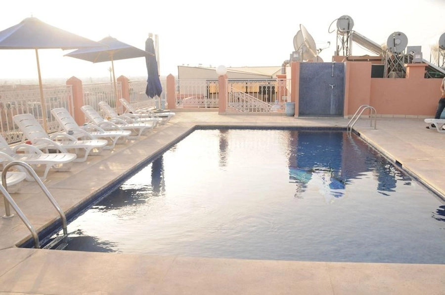 Rooftop swimming pool at Hôtel Racine Marrakech