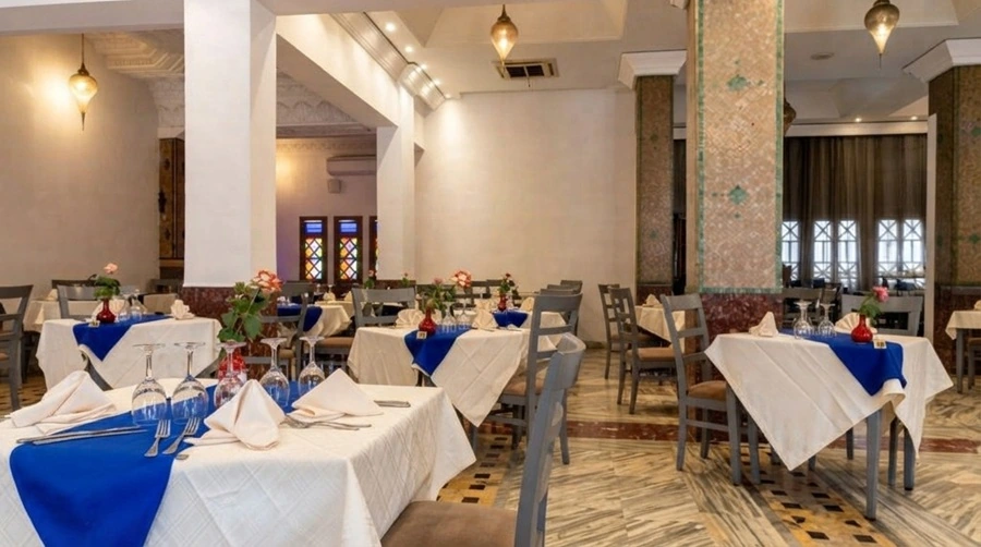 Restaurant dining room at Diwane Hotel & Spa Marrakech