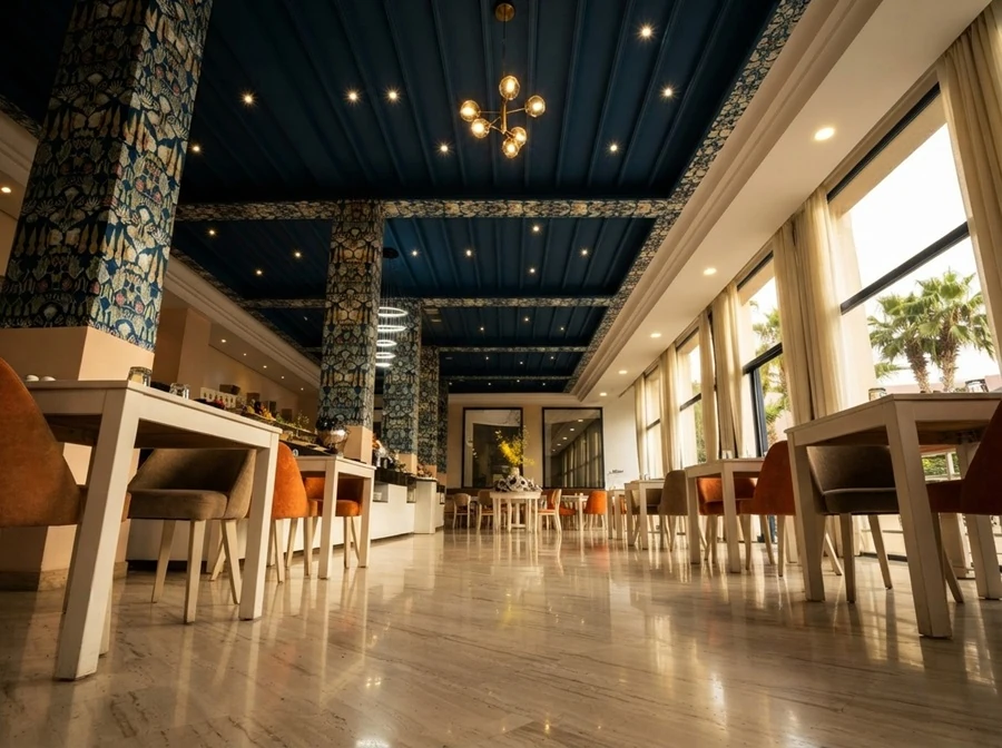 Dining room interior at Wazo Hotel Marrakech